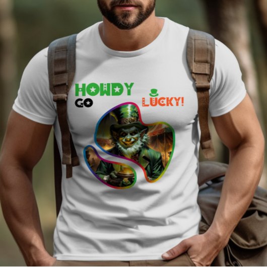 T-shirt Howdy Go Lucky ! - Leprechaun's Hide and Seek