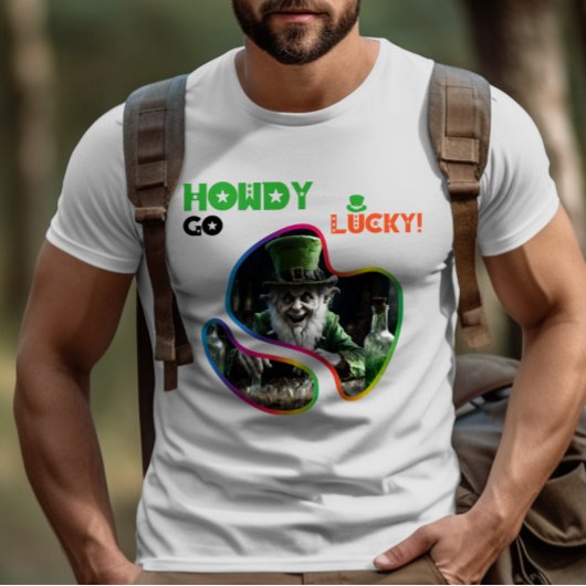 T-shirt Howdy Go Lucky ! - Pot de plaisir de Leprechaun