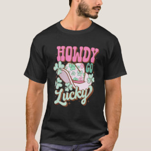 T-shirt Howdy Go Lucky St Patrick Jour Cheval Chaussure Sh