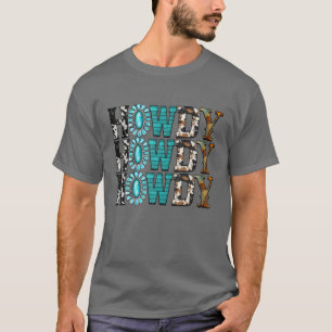 T-shirt Howdy Howdy Howdy Gemstone Rodeo Western Cowhide L