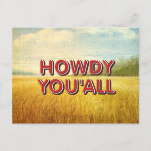 T-SHIRT Howdy Jullie zijn allemaal Briefkaart