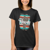 T-shirt HOWDY Leopard Cactus Serape Cactus print Turquoise (Devant)