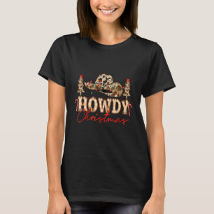 T-shirt Howdy Noël Occidental Noël Joyeux Fêtes 1