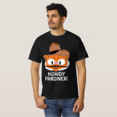 T-shirt HOWDY PARDNER ! Cowboy Mustache Cat (Devant entier)