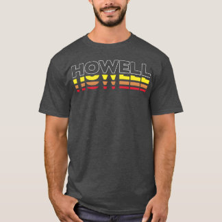 T-shirt Howell prénom drôle vintage coucher de soleil Howe
