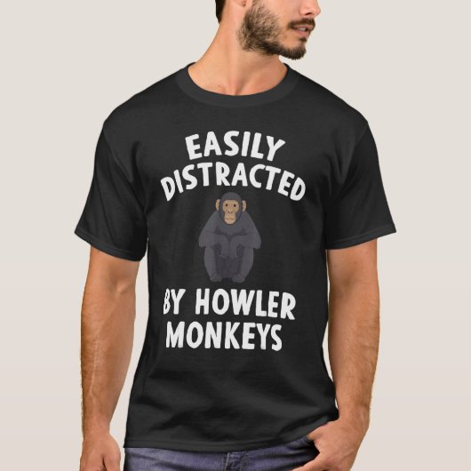 T-shirt Howler Monkey Vêtement Awesome Monkeys Design (Devant)