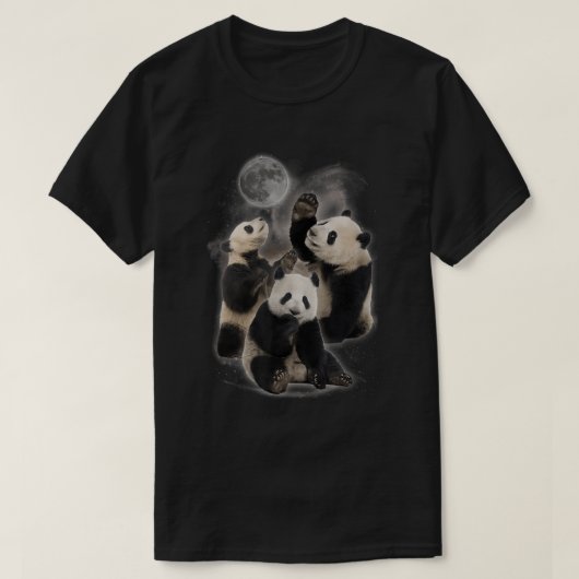 T-shirt Howling at the Moon Shirt - Funny Panda Shirt - Pa (Design devant)