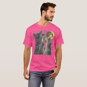 T-shirt Howling At The Moon Wolves Cool Mountain Wolf Anim (Devant entier)