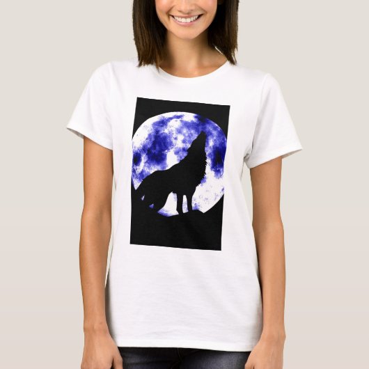 T-shirt Howling Wolf à Moon (Devant)