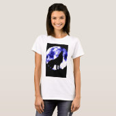 T-shirt Howling Wolf à Moon (Devant entier)