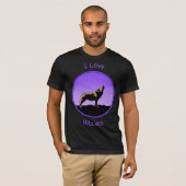 T-shirt Howling Wolf at Sunset - Art faunique original (Devant entier)