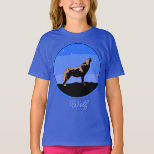 T-shirt Howling Wolf en hiver - Art faunique original T-