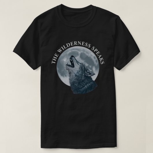 T-shirt Howling Wolf et Moon (Design devant)