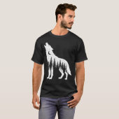 T-shirt Howling Wolf Forest Moon (Devant entier)