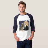 T-shirt HOWLING WOLF & MOON Shirt with Wildlife Poem (Devant entier)