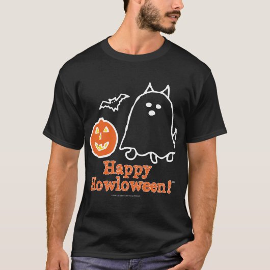 T-shirt Howloween heureux (fantôme) (Devant)