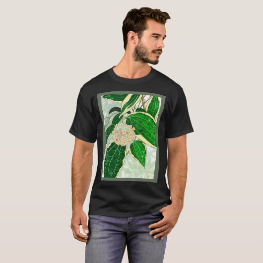 T-shirt Hoya macrophylla _Variegata_ Maison Plante Art T-S (Devant entier)