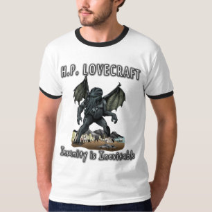 T-shirt HP Lovecraft -- La folie est inévitable