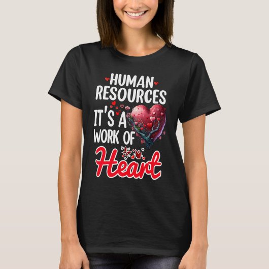 T-shirt HR Valentine Ressources Humaines Appréciation Pour (Devant)