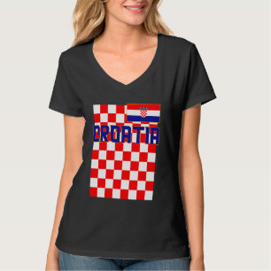 T-shirt Hrvatska, Croatie, Hrvatska zastava, Partie croate