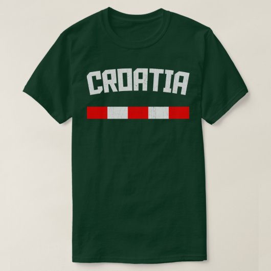 T-shirt Hrvatska Design de style Vintage croate (Design devant)
