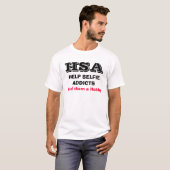 T-shirt "HSA - Aide Selfie Addicts - Trouvez-les un passe- (Devant entier)