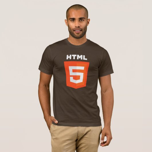 T-shirt HTML5 (brun) (Devant entier)