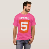 T-shirt Html5 Html Logo Web Programmer Nerd Funny Computer (Devant entier)