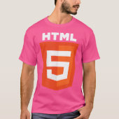 T-shirt Html5 Html Logo Web Programmer Nerd Funny Computer (Devant)