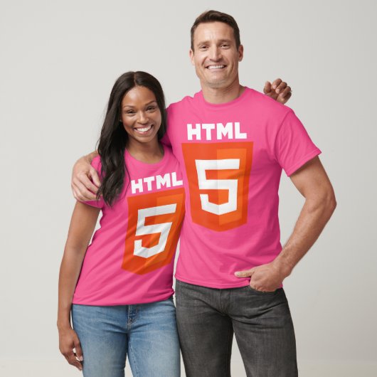 T-shirt Html5 Html Logo Web Programmer Nerd Funny Computer (Unisexe)