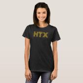 T-shirt HTX Houston TX Retro Linear 4 (Devant entier)