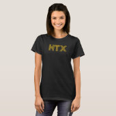 T-shirt HTX Houston TX Retro Linear 8 (Devant entier)