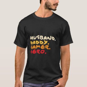 T-shirt Huband Daddy Gamer Hero Cool Jeu cadeau de Noël