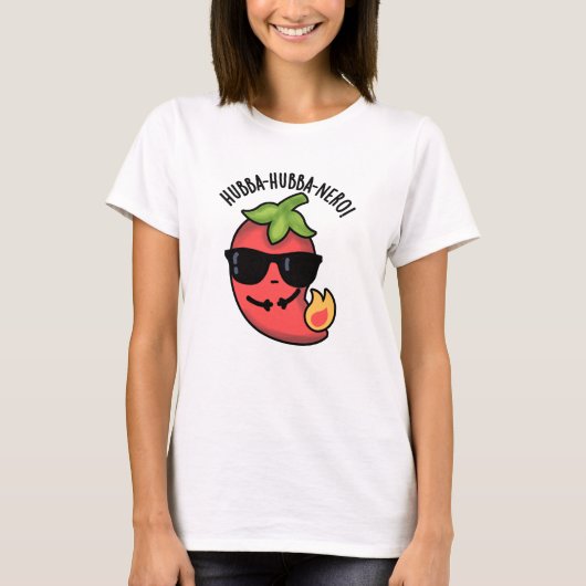 T-shirt Hubba-hubba-nero Funny Habanero Pun (Devant)