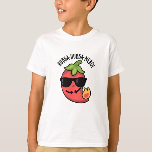 T-shirt Hubba-hubba-nero Funny Habanero Pun (Devant)