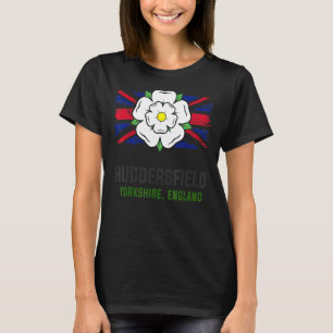 T-shirt Huddersfield Yorkshire Rose Drapeau Idée Femmes et