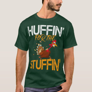 T-shirt Huffin Pour Le Stuffin Turquie Trot Thanksgiving F
