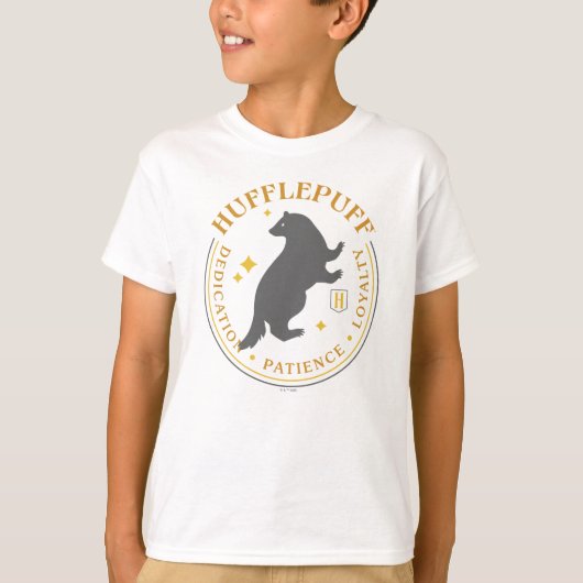 T-shirt HUFFLEPUFF™ Badger House Pride Badge (Devant)