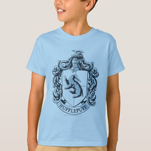 T-shirt Hufflepuff Crest Blue (Devant)
