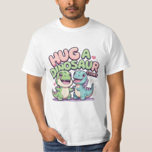 T-shirt Hug a Dinosaur Today - Cute & Funny Kawaii Dino
