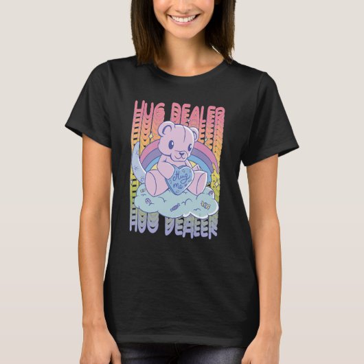 T-shirt Hug Me mignonne Teddy Rainbow Love Hug Dealer mign (Devant)
