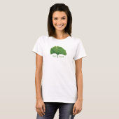 T-shirt Hugger d'arbres, Louveur de feuilles - Ginkgo (Devant entier)