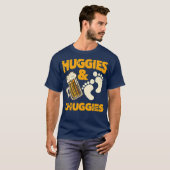 T-shirt Huggies and Chuggies Funny Future Father Party (Devant entier)
