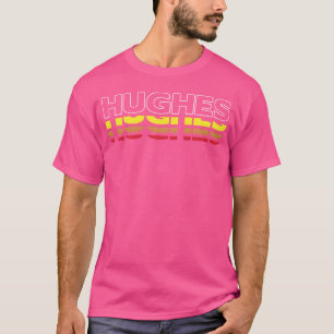 T-shirt Hughes Prénom Drôle Vintage Sunset Hughes rétro