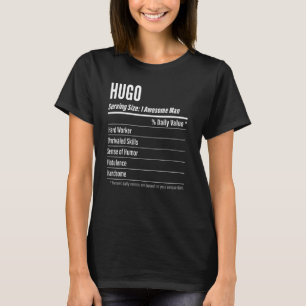 T-shirt Hugo Taille du service Nutrition Étiquette Calorie
