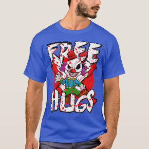 T-shirt Hugs Libres Halloween Malin Tueur effrayant Clown 