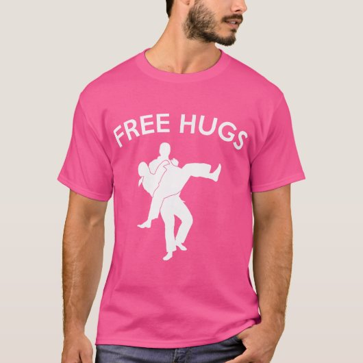 T-shirt Hugs Libres Jiu Jitsu (Devant)