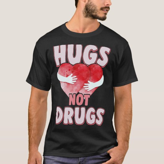 T-shirt Hugues Pas Drogues Antidrogues Dites Non Aux Drogu (Devant)