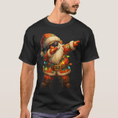 T-shirt Hugvyn Christmas_ Patchwork Dabbing Santa Claus Xm (Devant)