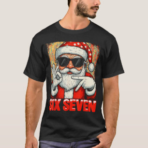 T-shirt Hugvyn drôle six sept mème Noël Santa cool S